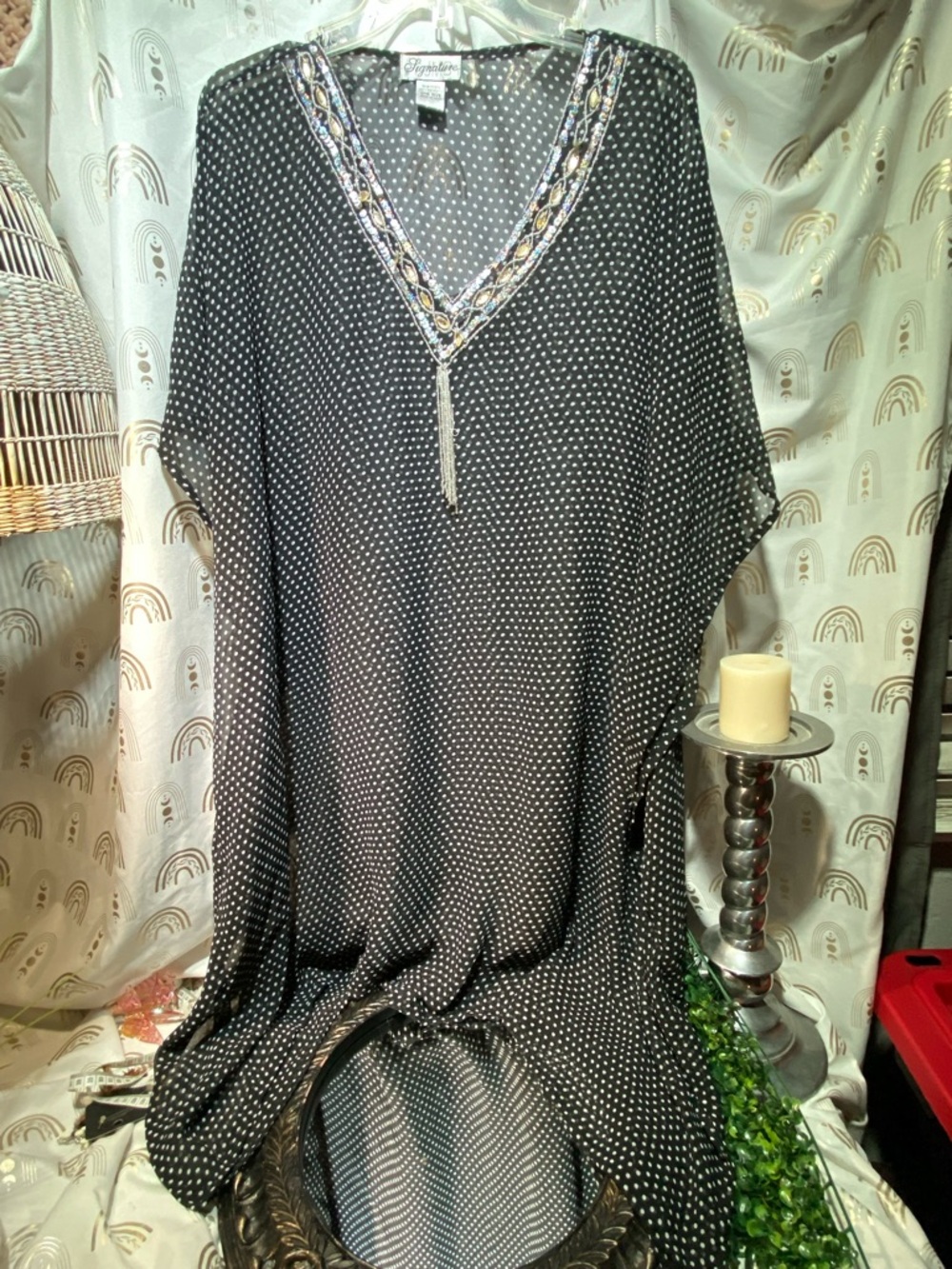 Signature Black and White Polka Dot Blouse